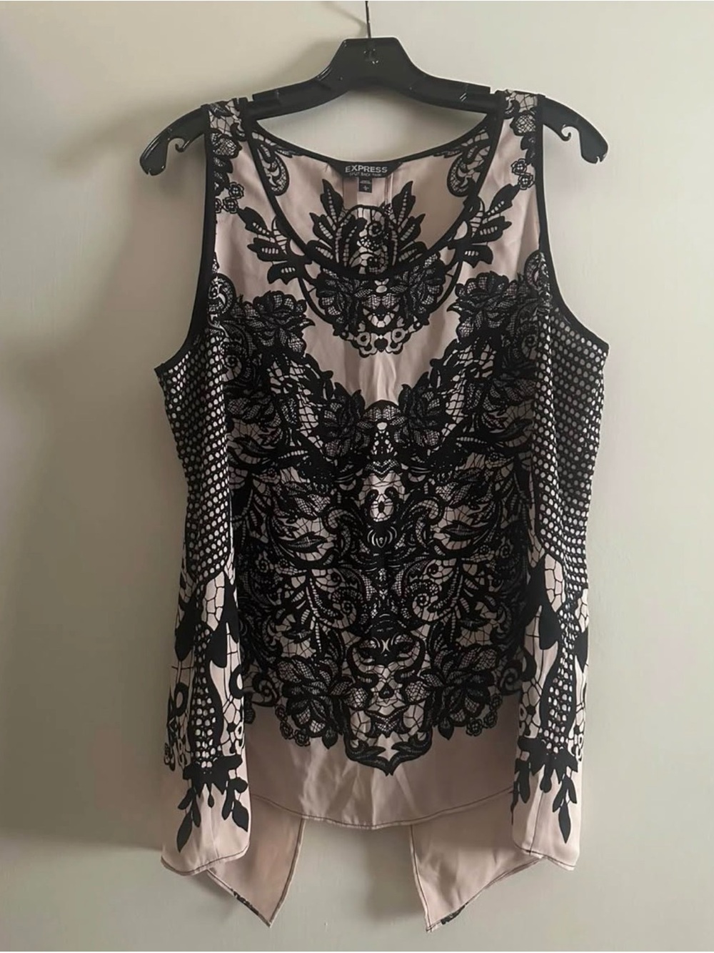 Express Camisole with Black Lace Overlay